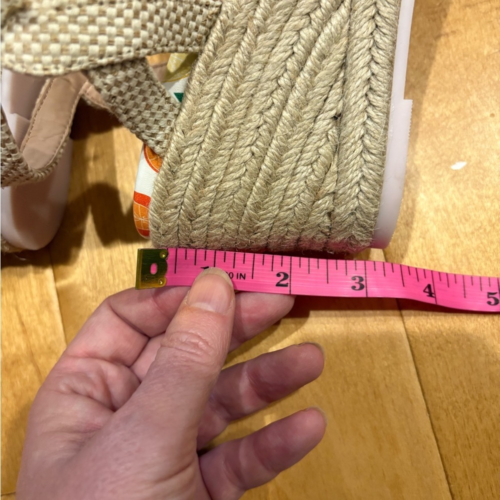Cole Haan Cloudfeel Espadrille Wedge sandals citrus lemon orange shoes new 9.5 - Picture 9 of 9